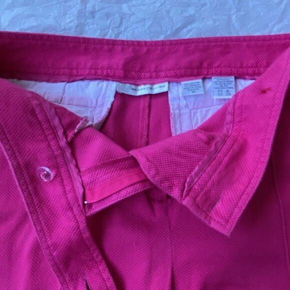 Marisa Christina Vintage Barbie Core Pink Cotton High Waist Cropped Pants SZ 10 - Picture 7 of 9